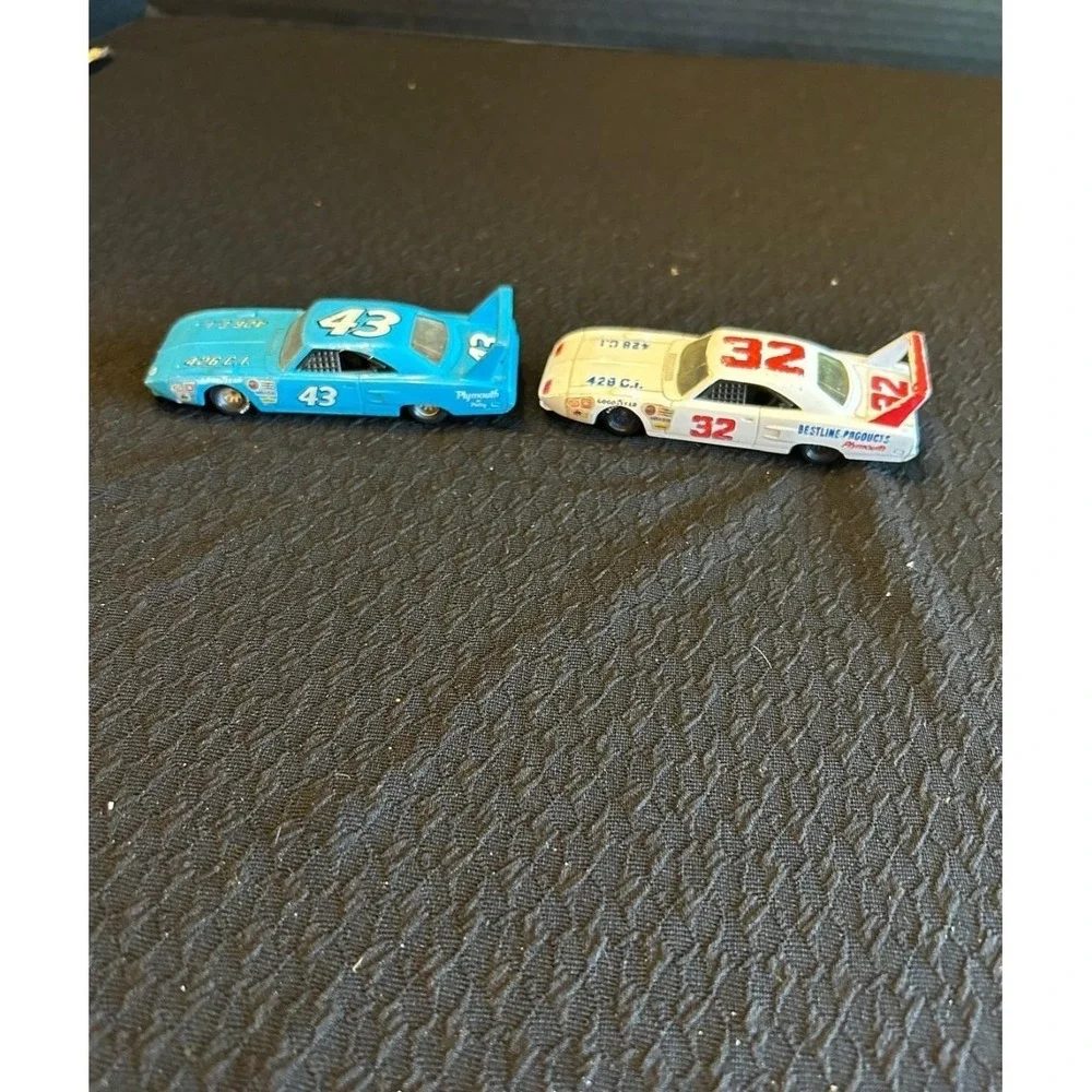 Lot Of 2 Racing Champions Vintage Diecast Cars Blue & White